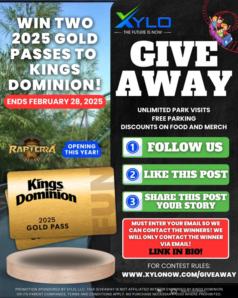 Kings Dominion Giveaway XYLO giveaway contest JPEG