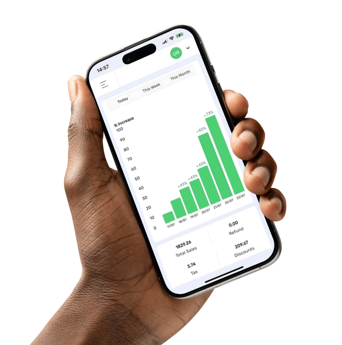 xylo dashboard phone in hand 1
